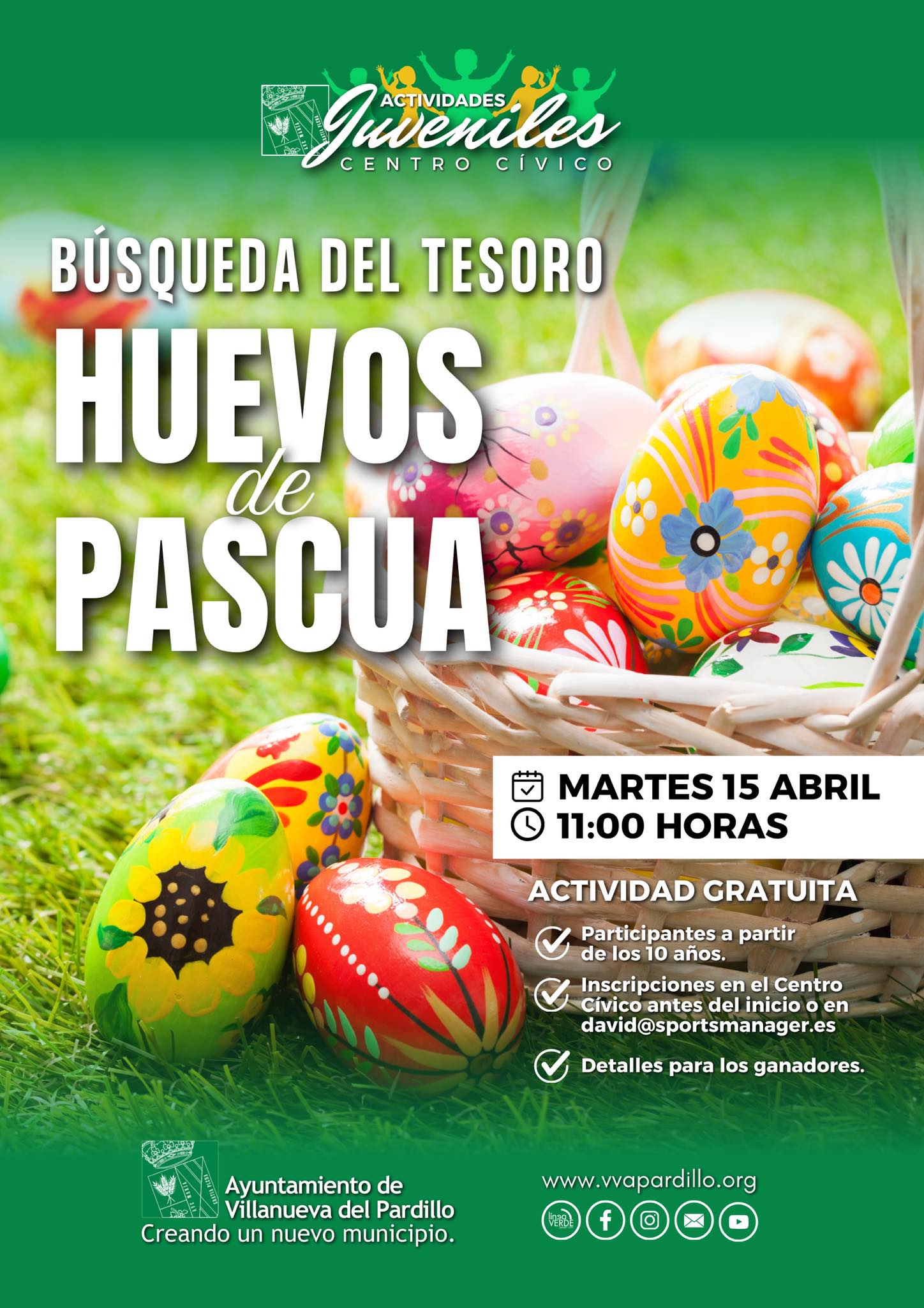 Actividades juveniles Centro Cívico. Búsqueda del Tesoro de Huevos de Pascua